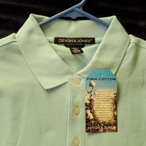 Devon & Jones Pima Cotton Light Blue Polo